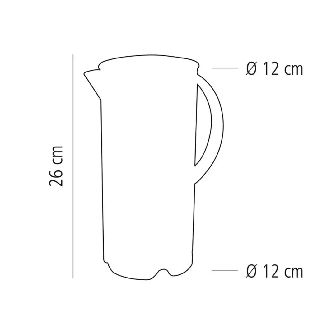 APS Waterkaraf 10775 - 2 Liter - Ø12cm