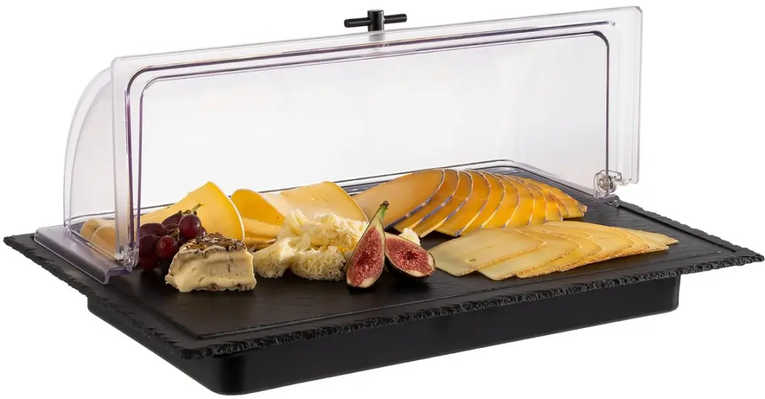 APS Serveerschaal 11645 3-delig - Leisteen/Zwart - 58x38cm