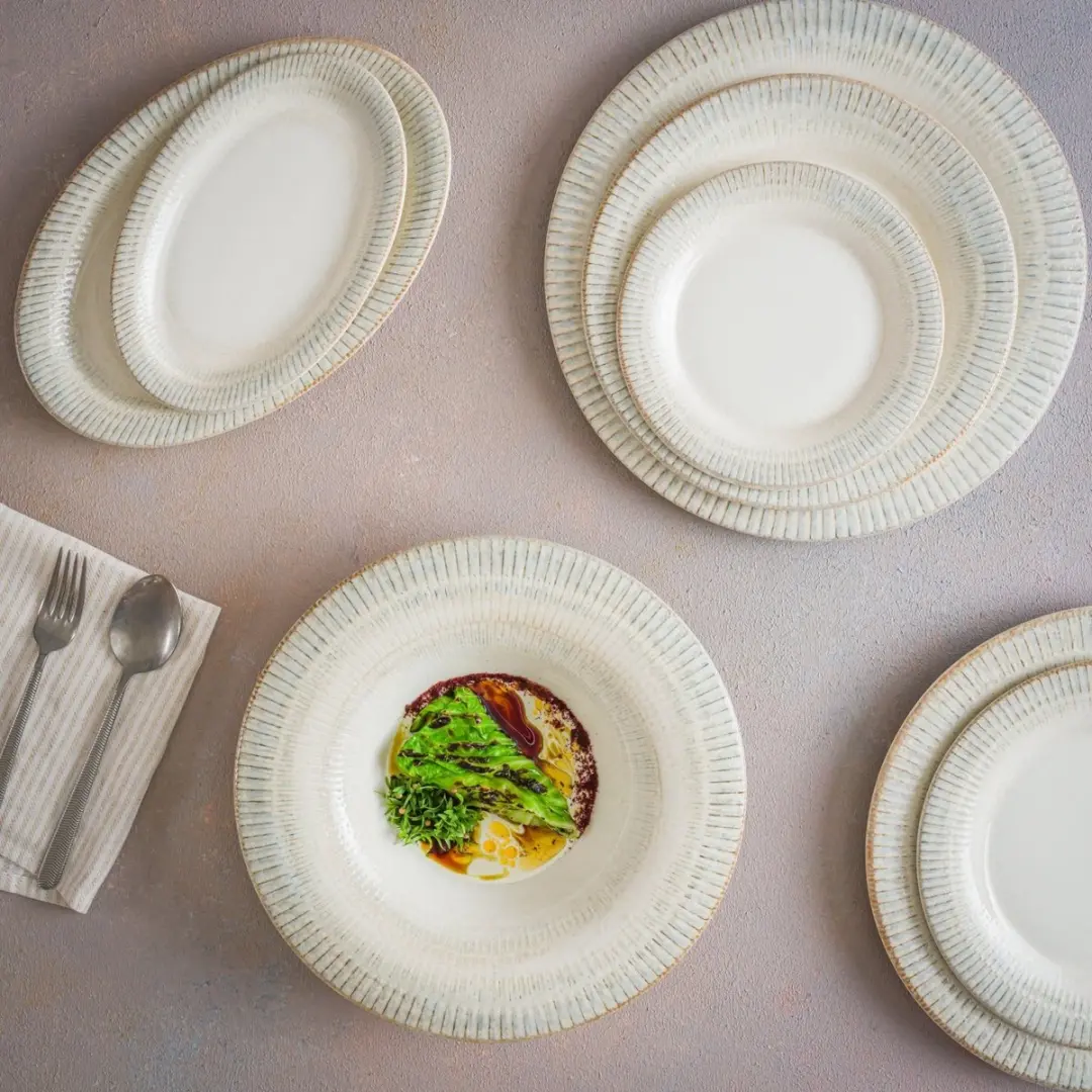 Bonna Galata Pastabord Porselein - 28cm - 2 Stuks