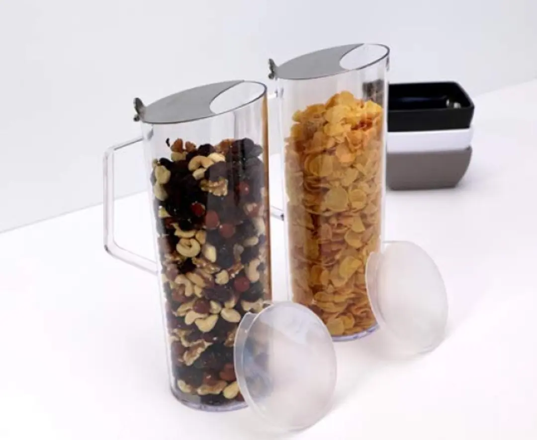 APS Muesli Karaf 1,5L - Transparant - RVS Klepdeksel