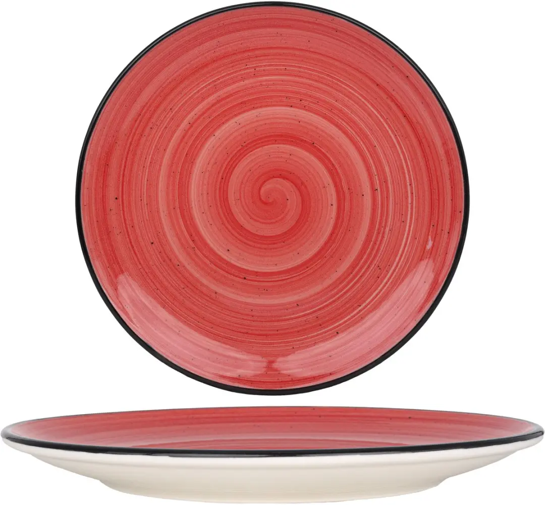 Bonna Aura Passion Dinerbord - 27cm - 6 Stuks - Rood