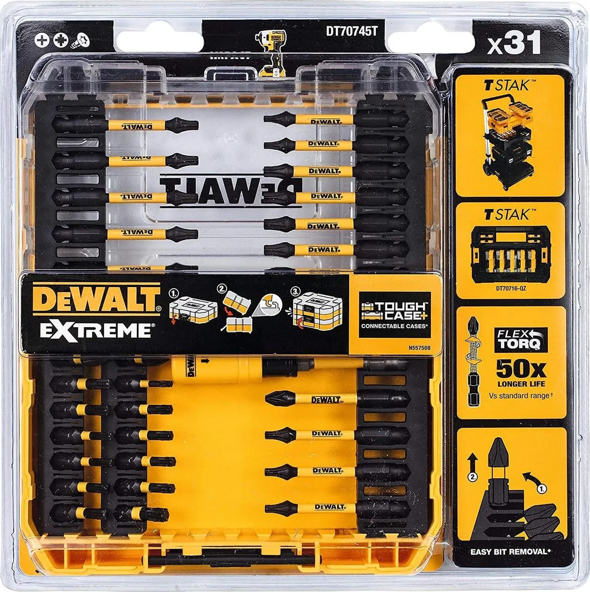 DeWalt DT70745T-QZ Bitset 31-delig - PH/PZ/TX