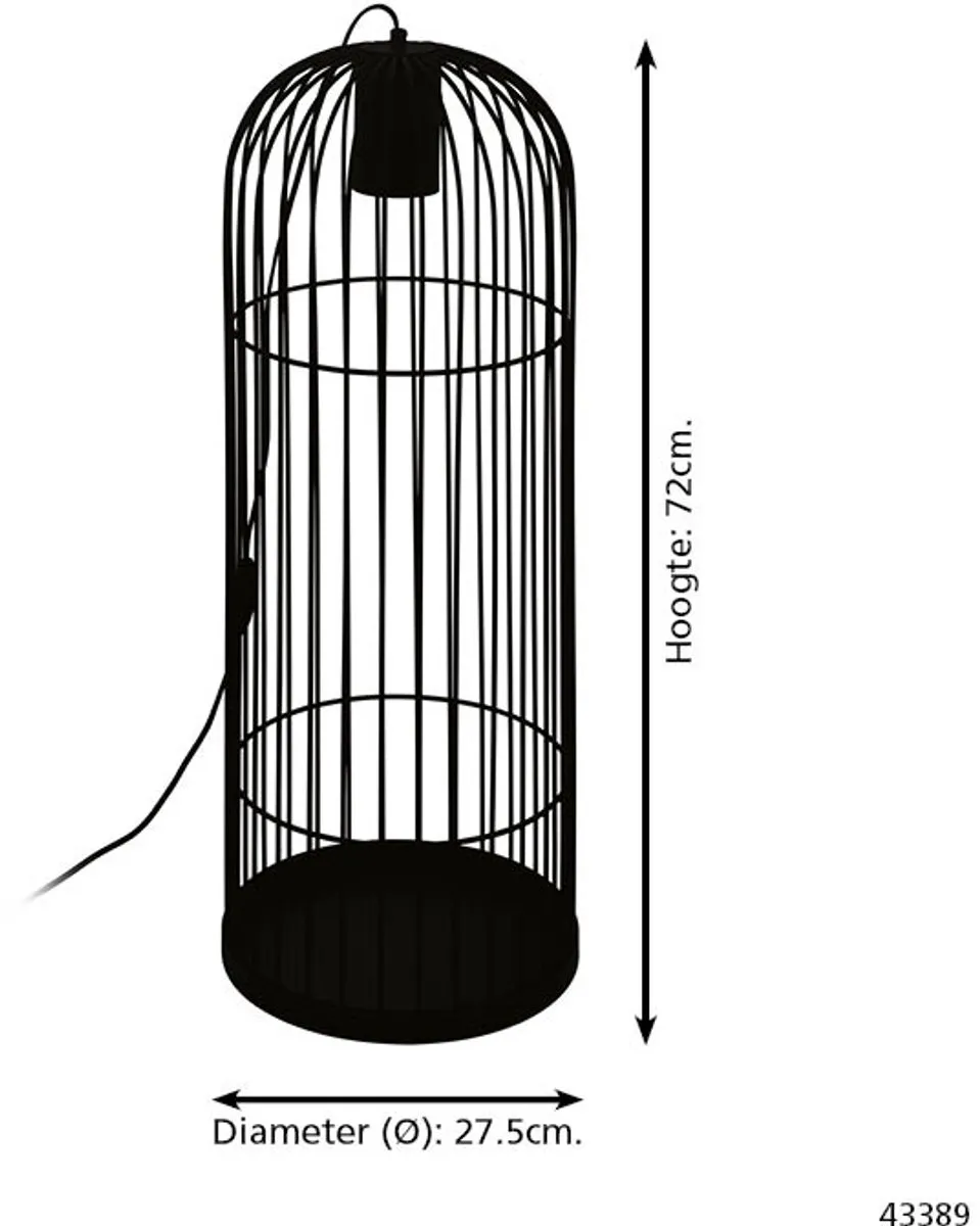 Eglo Latchely Staande lamp GU10 - 27,5 cm - Zwart