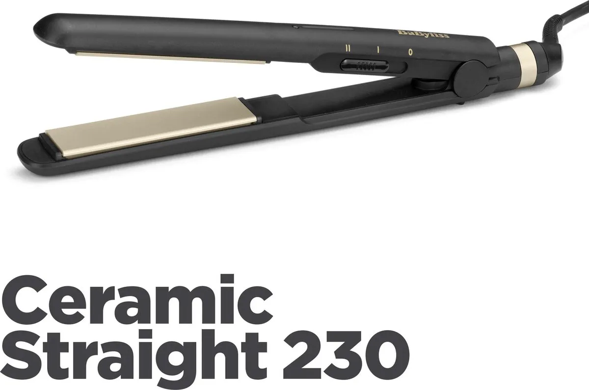 Babyliss Ceramic Straight 230 Stijltang ST089E - 230°C - Zwart
