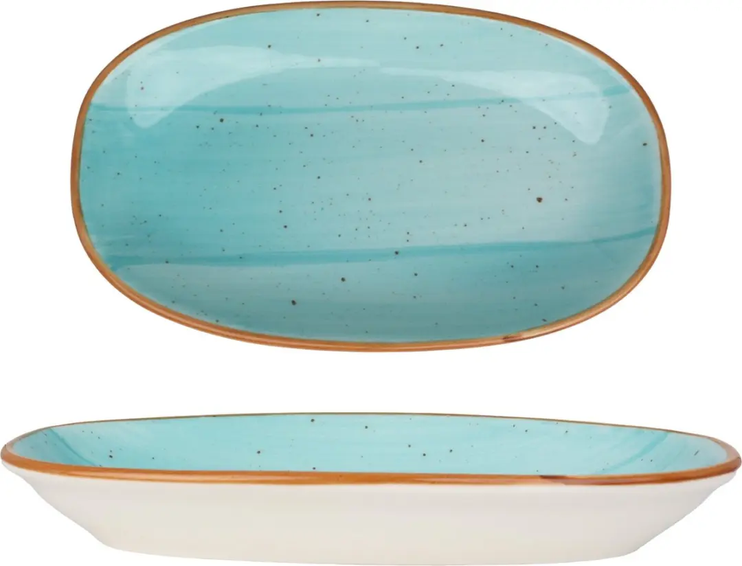 Bonna Serveerschaal Aqua - 24x14cm - 2 Stuks