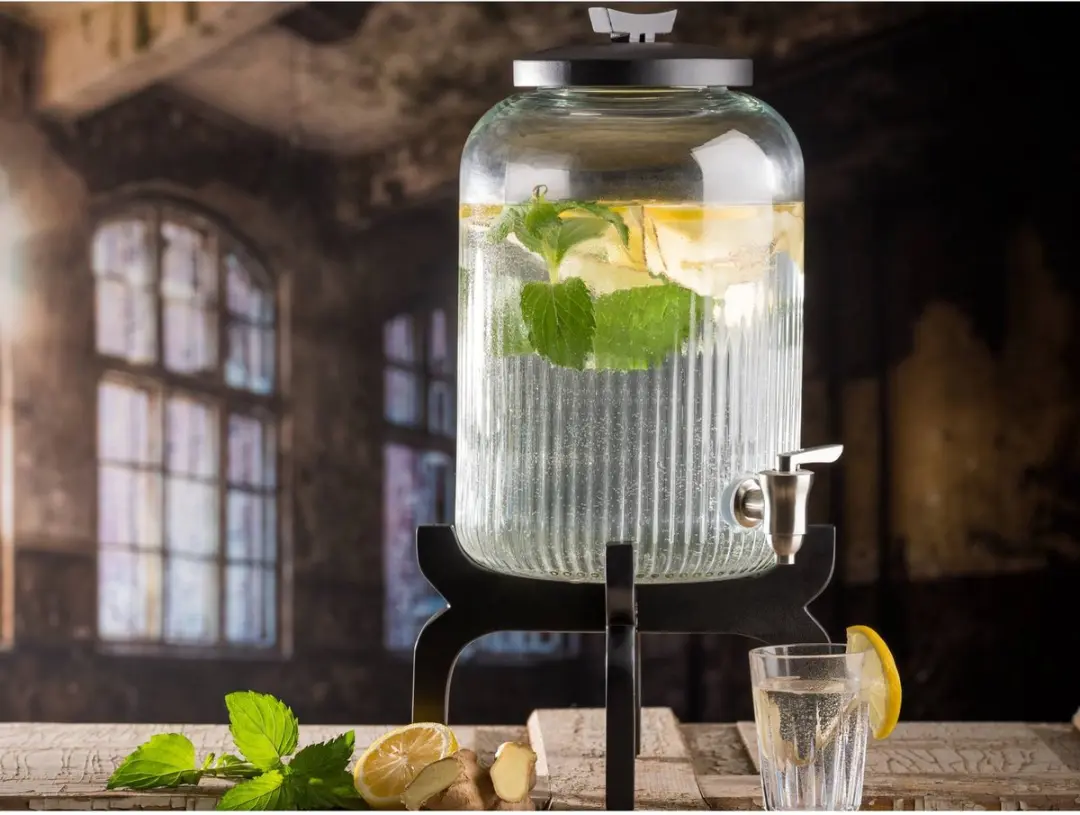 APS Drankdispenser Hout Zwart 7 Liter