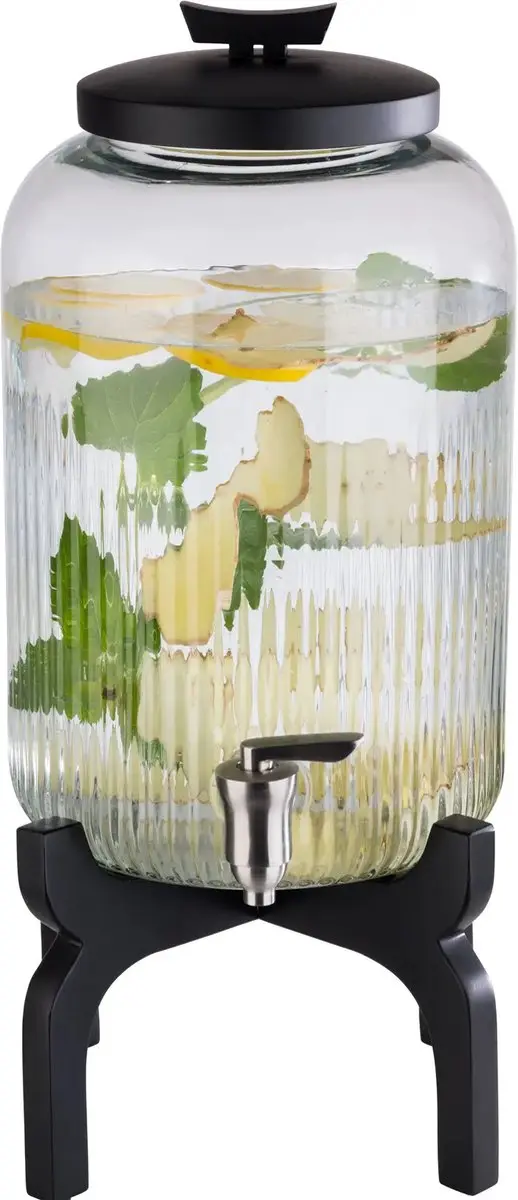 APS Drankdispenser Hout Zwart 7 Liter