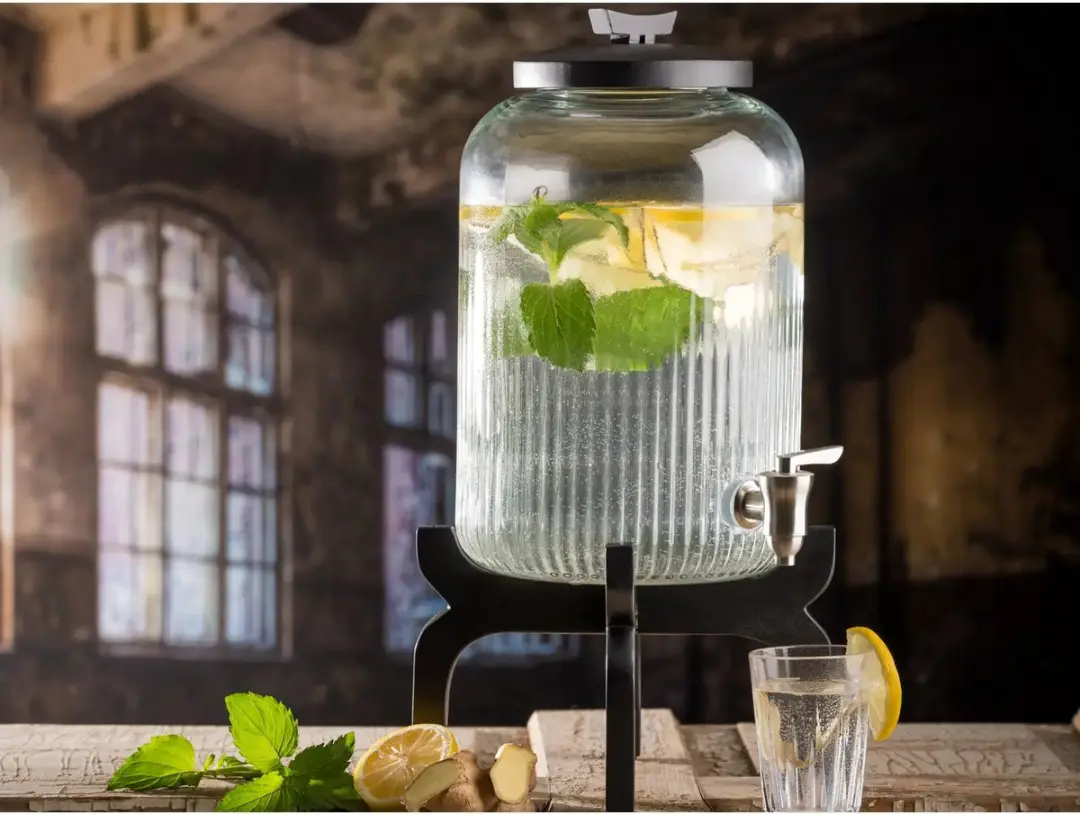 APS Drankdispenser Hout Zwart 7 Liter