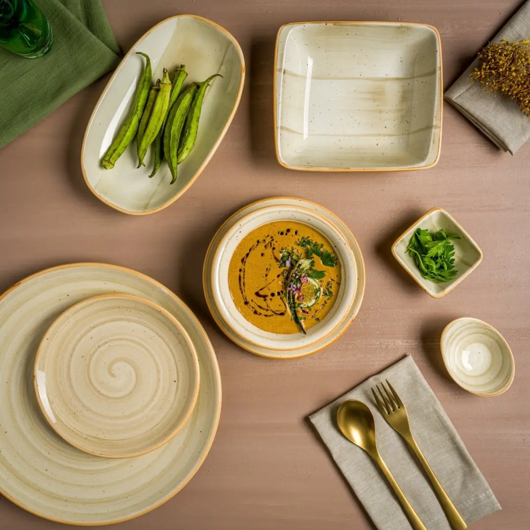 Bonna Dinerbord Aura Terrain Porselein 25cm - 6 Stuks