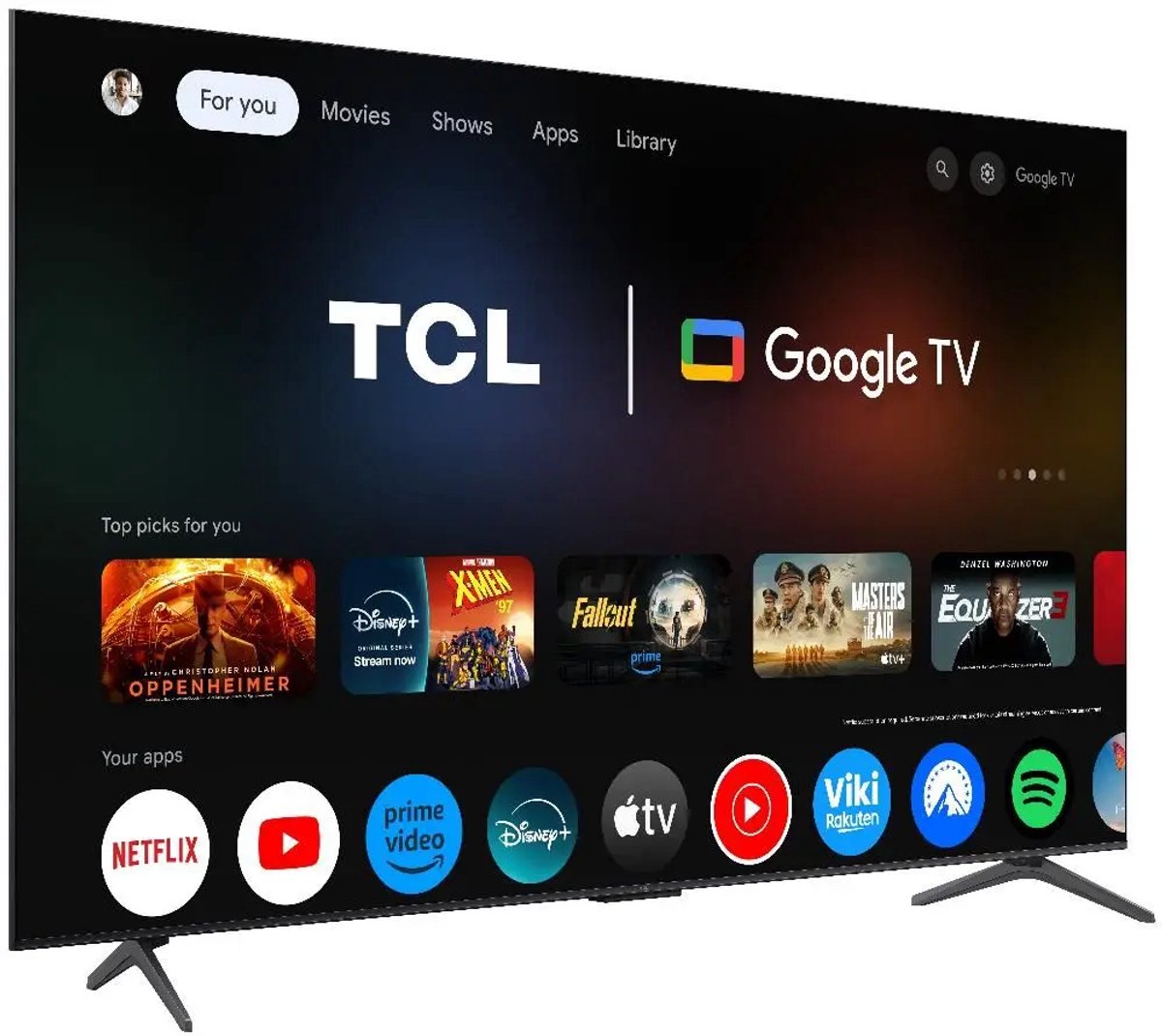 TCL 65MQLED75K tv 165,1 cm (65") 4K Ultra HD Smart TV Zwart 1000 cd/m²