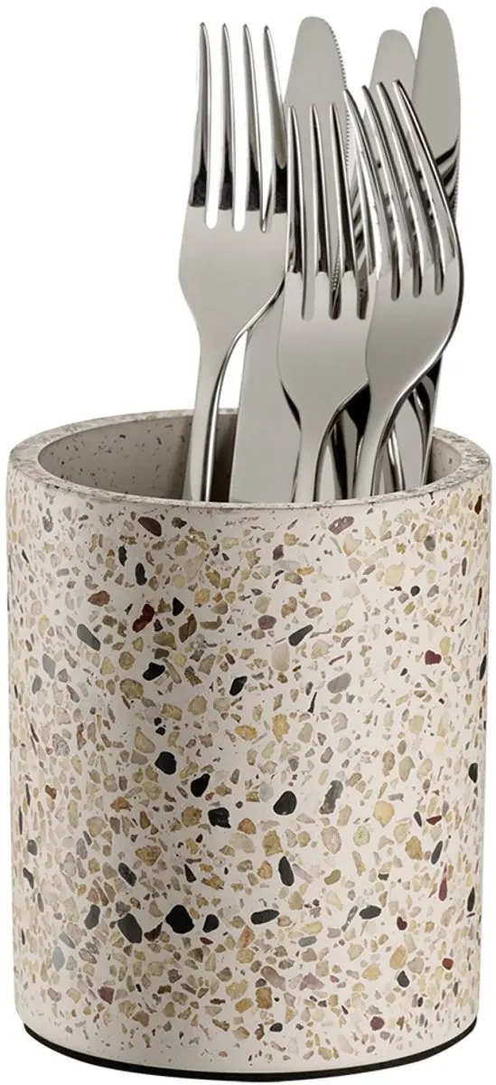 APS Terrazzo Bestekcassette - 6 Personen - Beige
