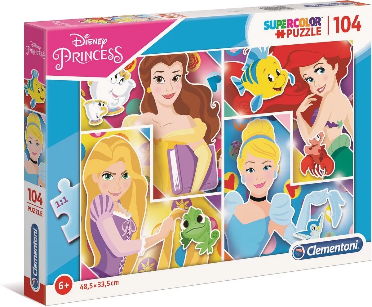 Clementoni Princess Puzzel 104 Stuks - Multicolor - afbeelding 2 van 5