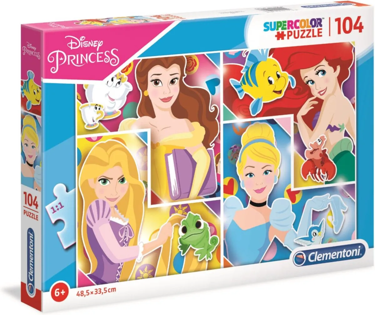 Clementoni Princess Puzzel 104 Stuks - Multicolor - afbeelding 5 van 5