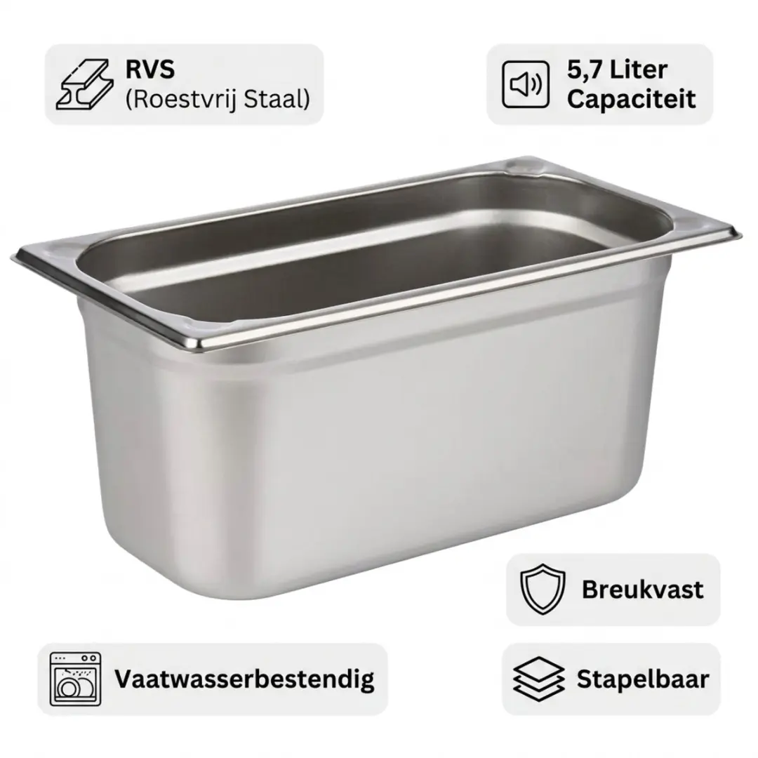 APS GN Gastronormbak 5,7L - RVS