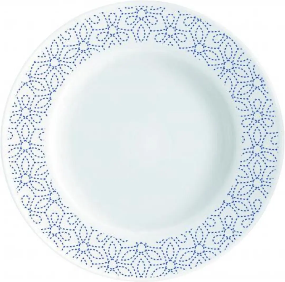 Bormioli Rocco Toledo Ricamo Bordenset - 18-delig - 6 persoons - Blauw/Wit