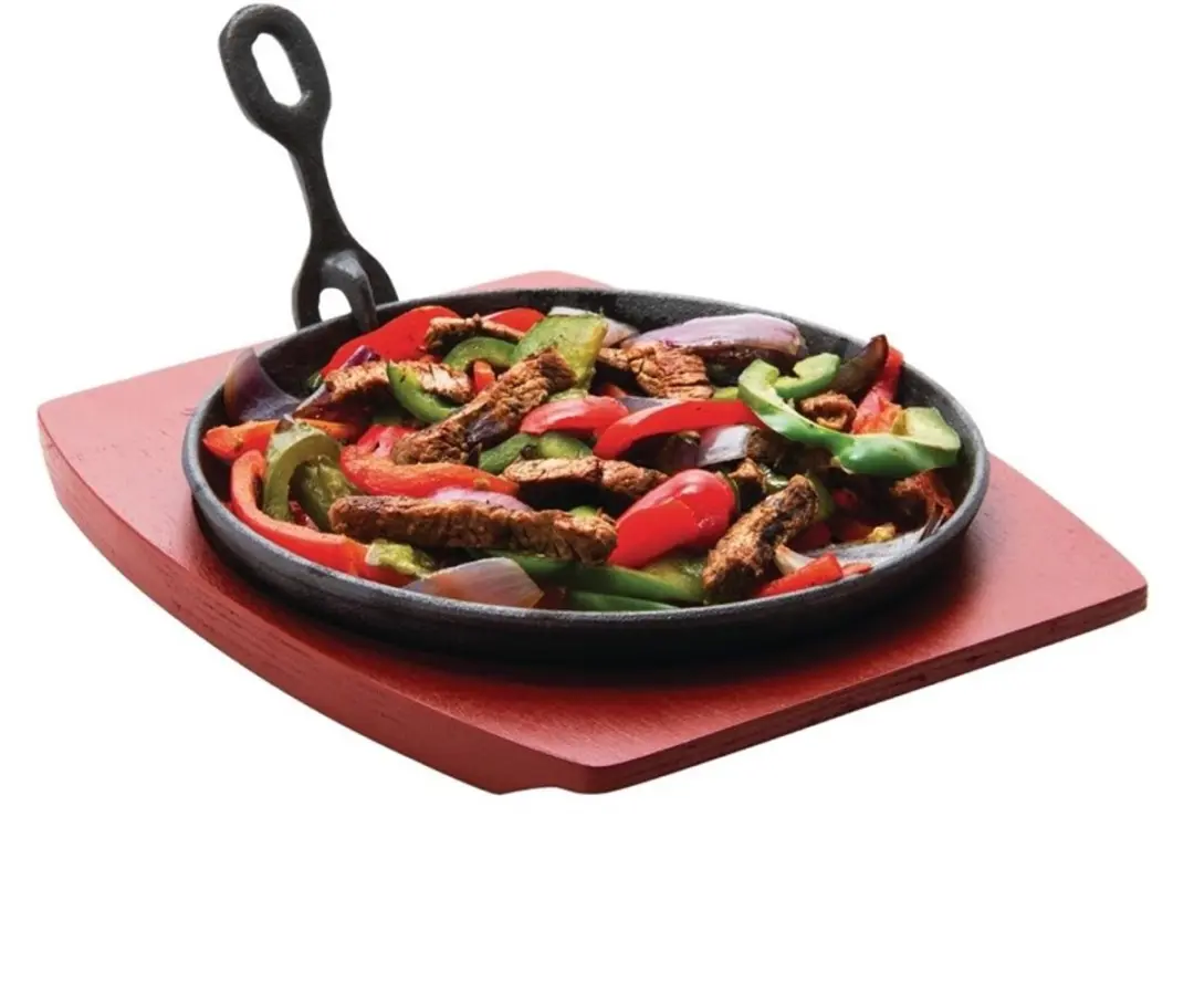 Olympia CC311 Ronde Gietijzeren Schaal 22cm - Zwart