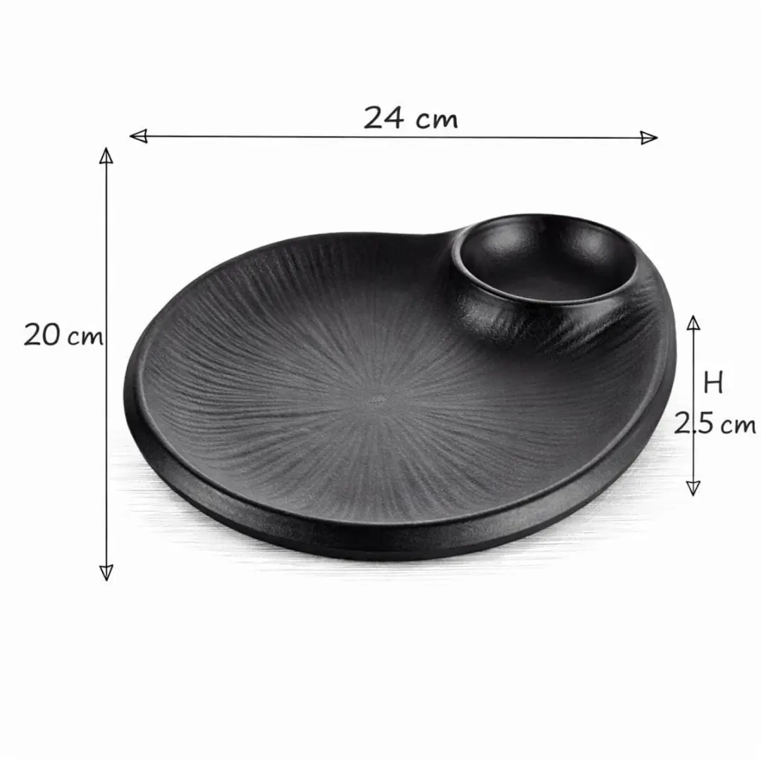 APS Melamine Serveerschaal NERO 85074 - 24x20cm - Zwart