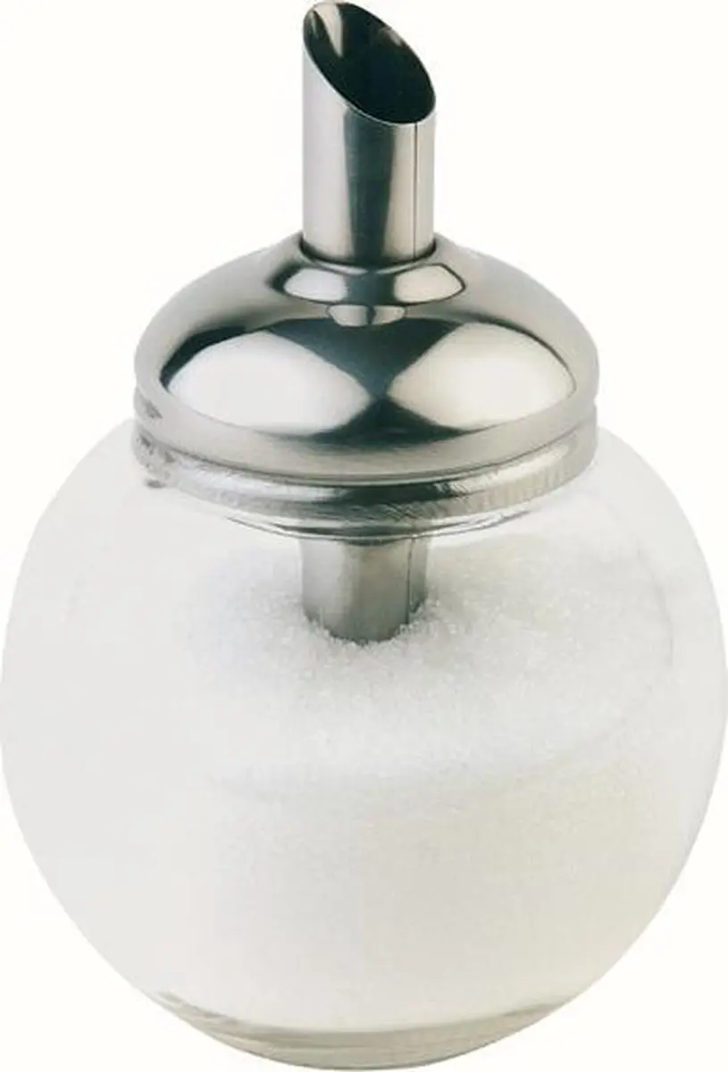 APS Suikerdispenser 150ml - Glazen pot met RVS deksel