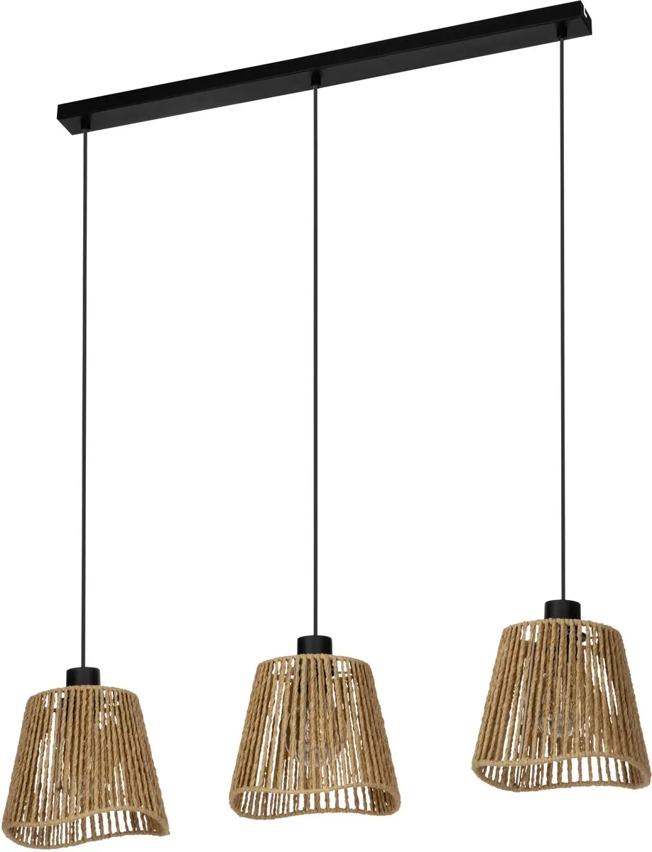 Eglo Lavister Hanglamp E27 91cm - Zwart/Bruin