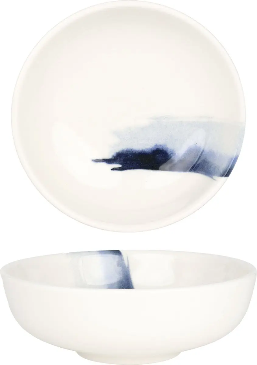 Bonna Kommetje Blue Wave Porselein - 14cm - 6 Stuks