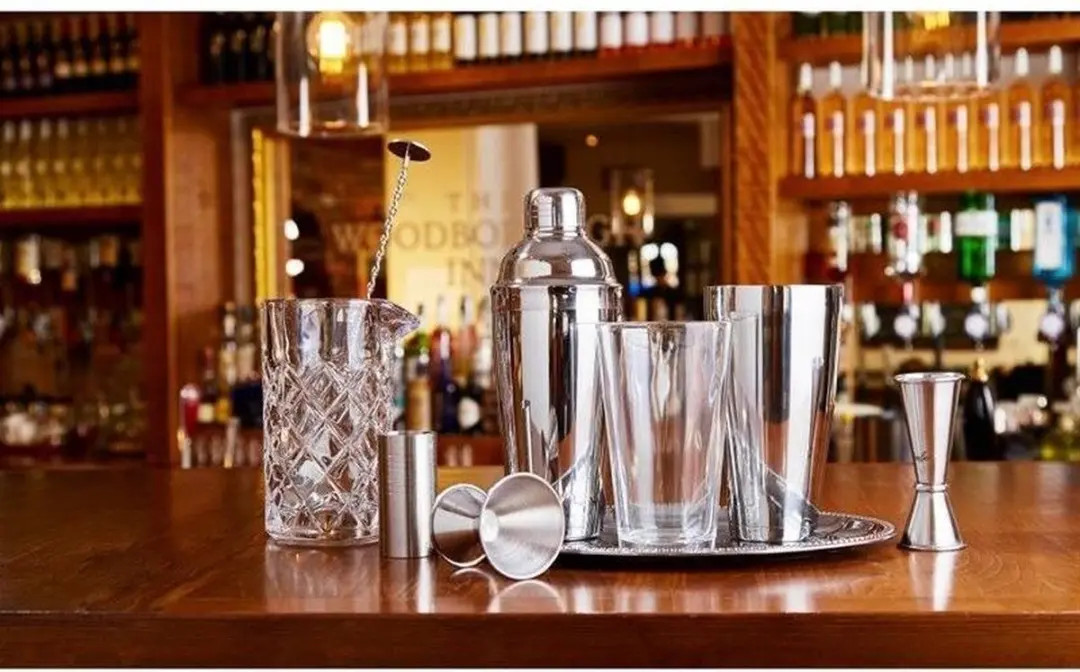 APS Boston Bar Shaker-Set S766 - 2-delig - 400ml Glas & 700ml RVS Beker - Zilver