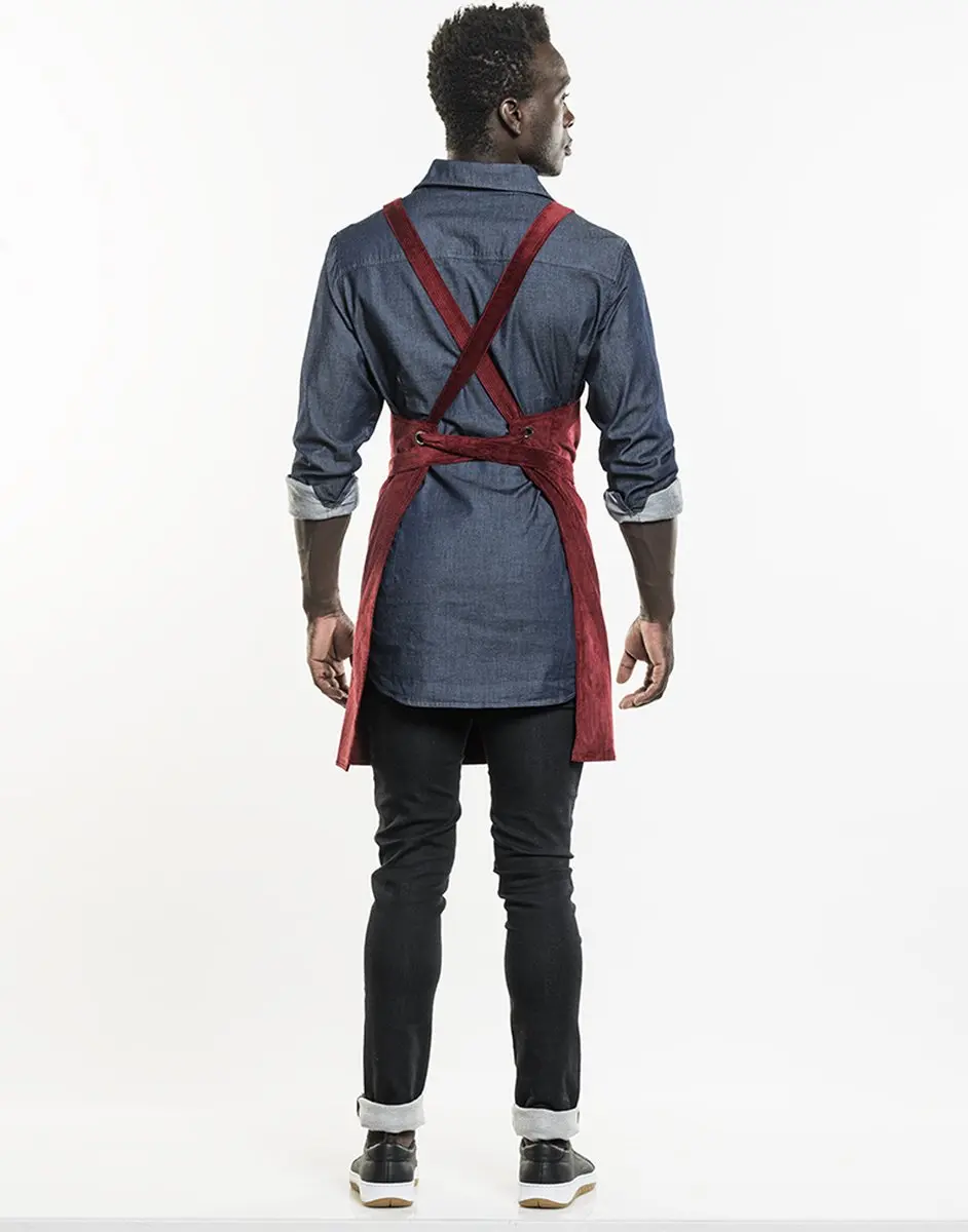 Chaud Devant Schort Cross Velvet Rood