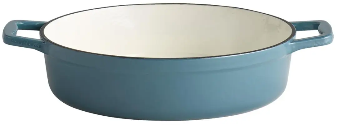 APS Braadpan met deksel - Gietijzer 28cm - Turquoise