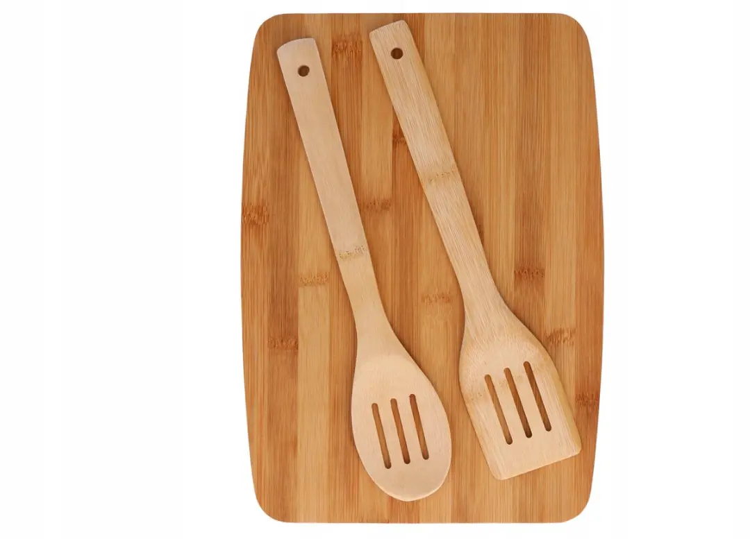 Excellent Houseware Houten Snijplank met Bamboe Pepel - Beige