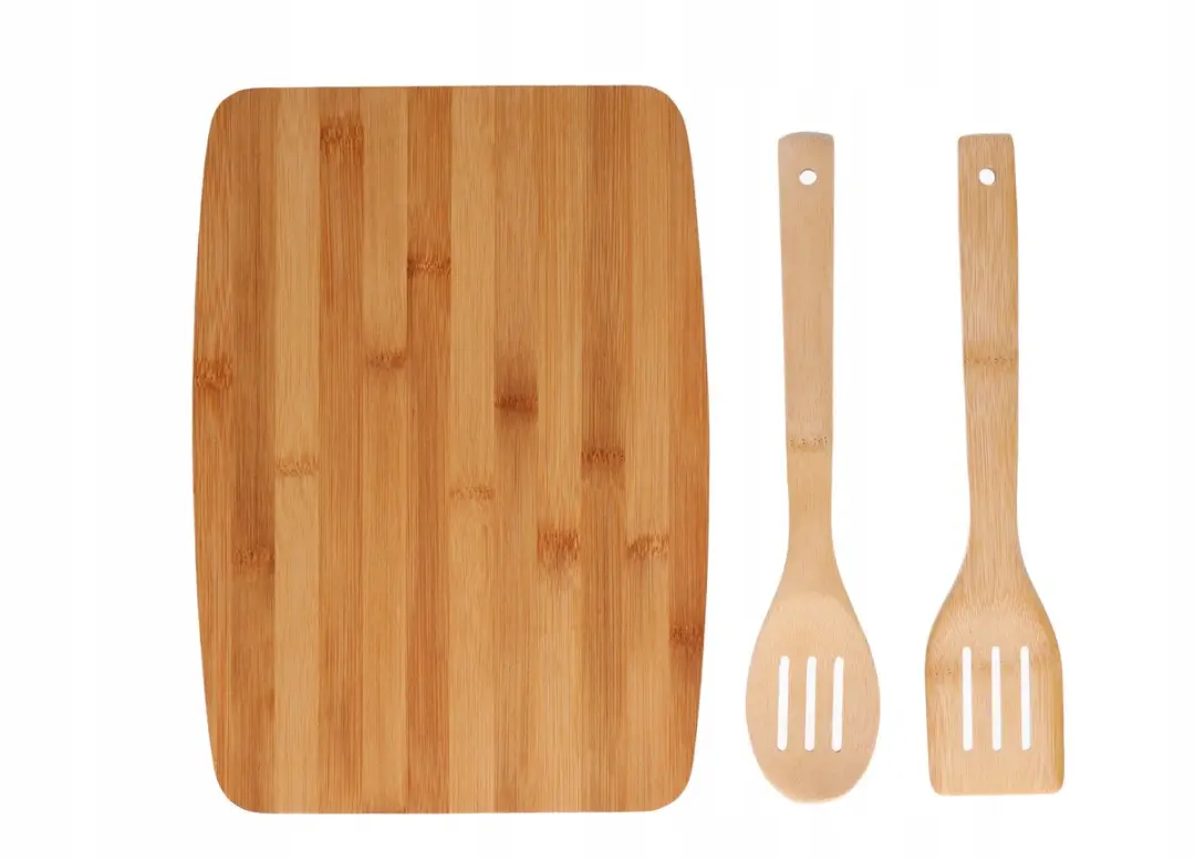 Excellent Houseware Houten Snijplank met Bamboe Pepel - Beige
