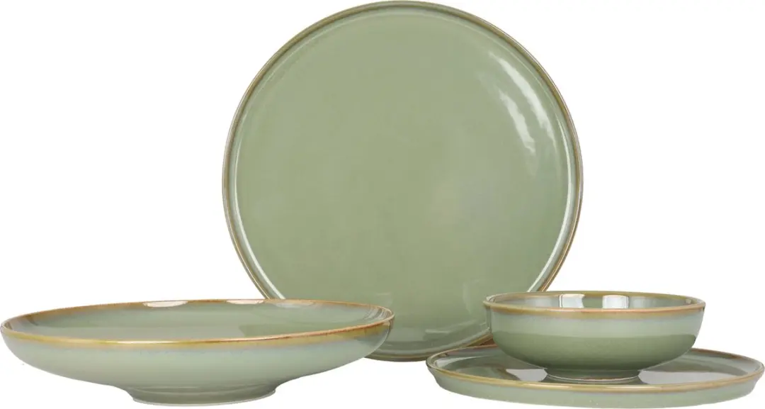 Bonna Sage Hygge Serviesset - 24-delig - 6 persoons - Porselein Groen