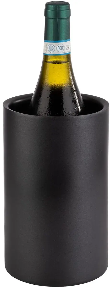 APS Wijnkoeler Ø12cm - Dubbelwandig - Zwart