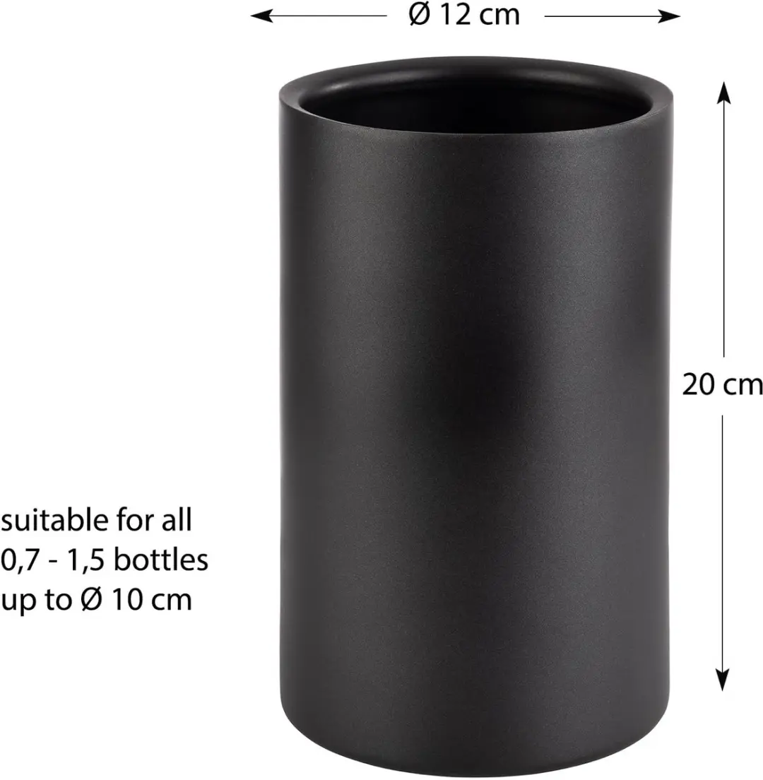 APS Wijnkoeler Ø12cm - Dubbelwandig - Zwart