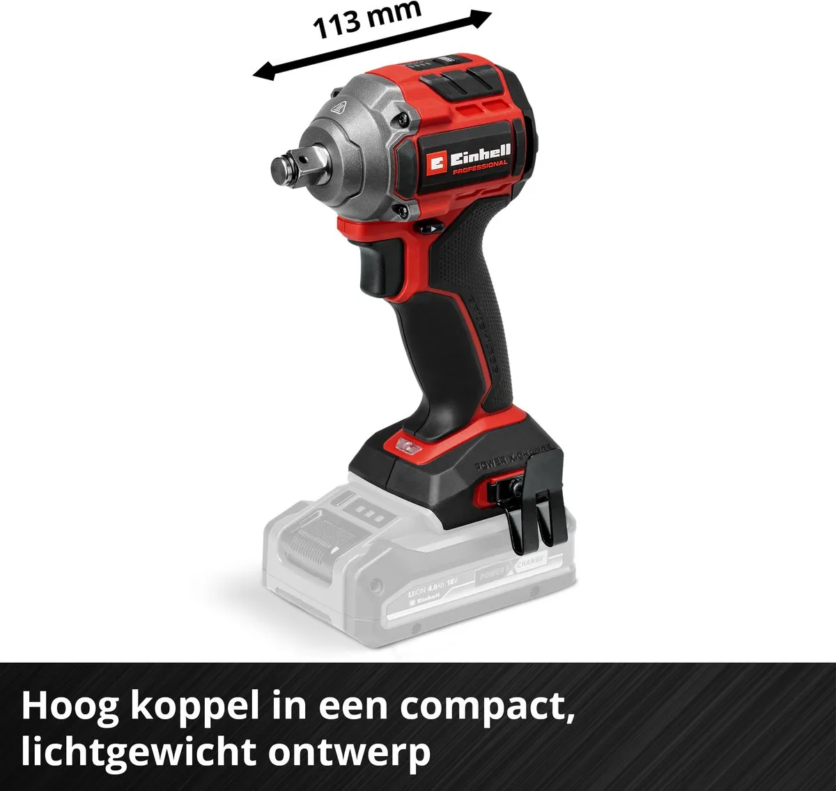 Einhell Professional TP-CW 18/260-C Li BL Accu Slagschroefmachine - Solo - 260 Nm