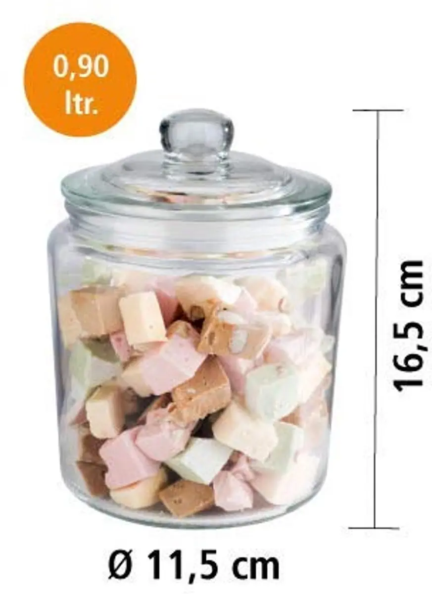 APS Classic Voorraadpot Glas 0,9L - Set van 2