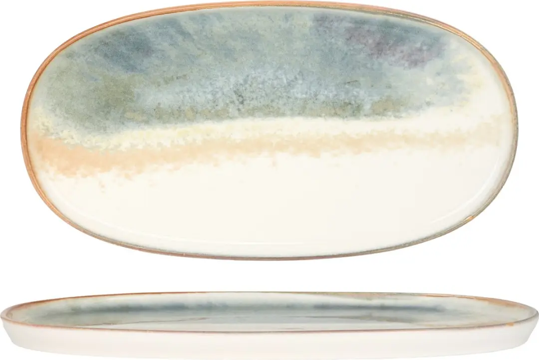 Bonna Fium Serveerschaal Porselein - 30cm - Multikleur - 2 Stuks