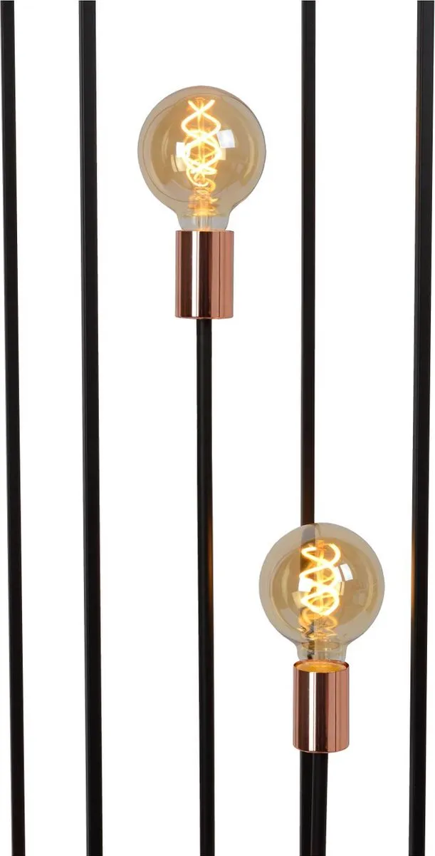 Lucide Arthur Vloerlamp 3xE27 - Zwart