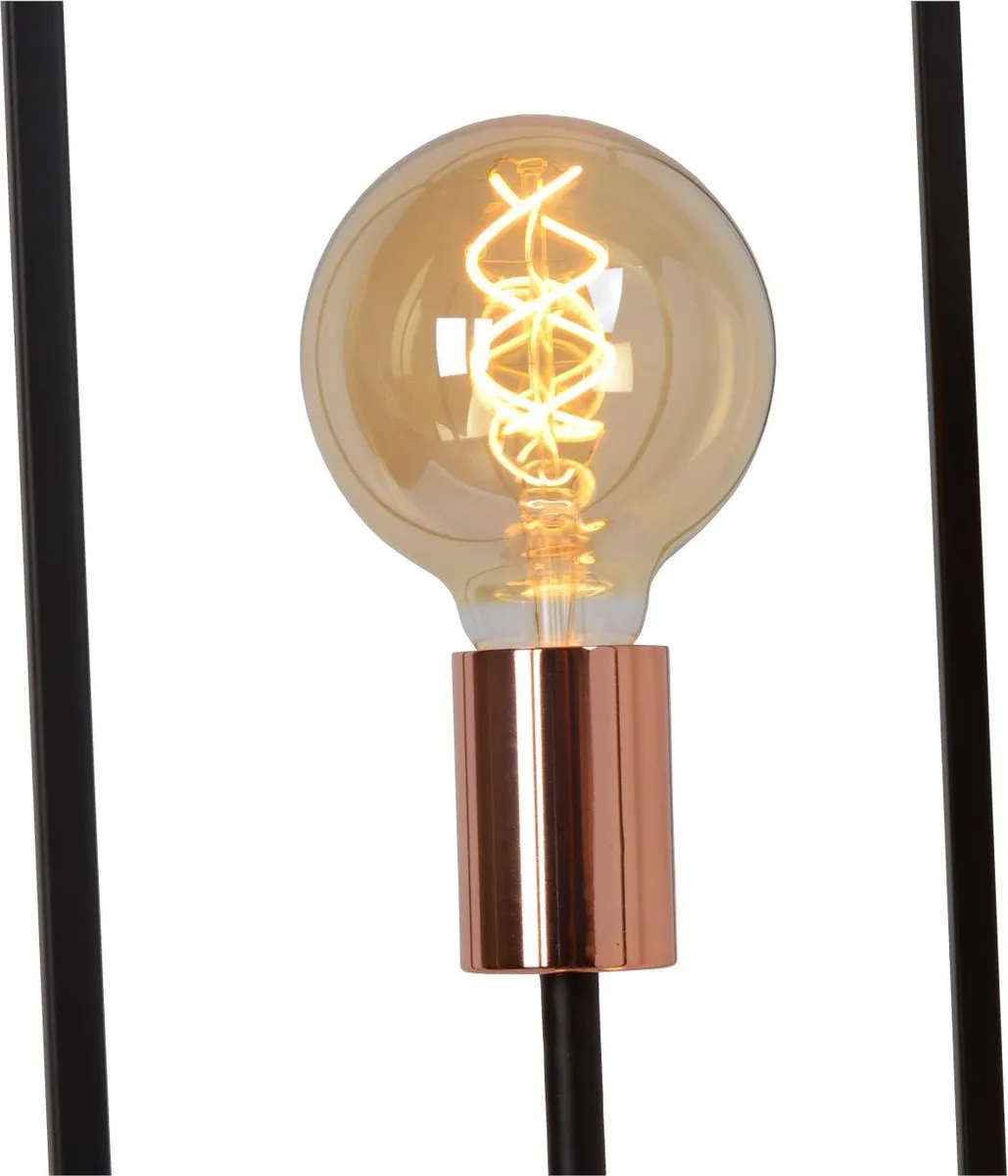 Lucide Arthur Vloerlamp 3xE27 - Zwart