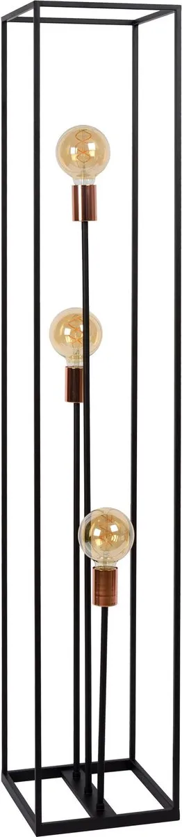 Lucide Arthur Vloerlamp 3xE27 - Zwart