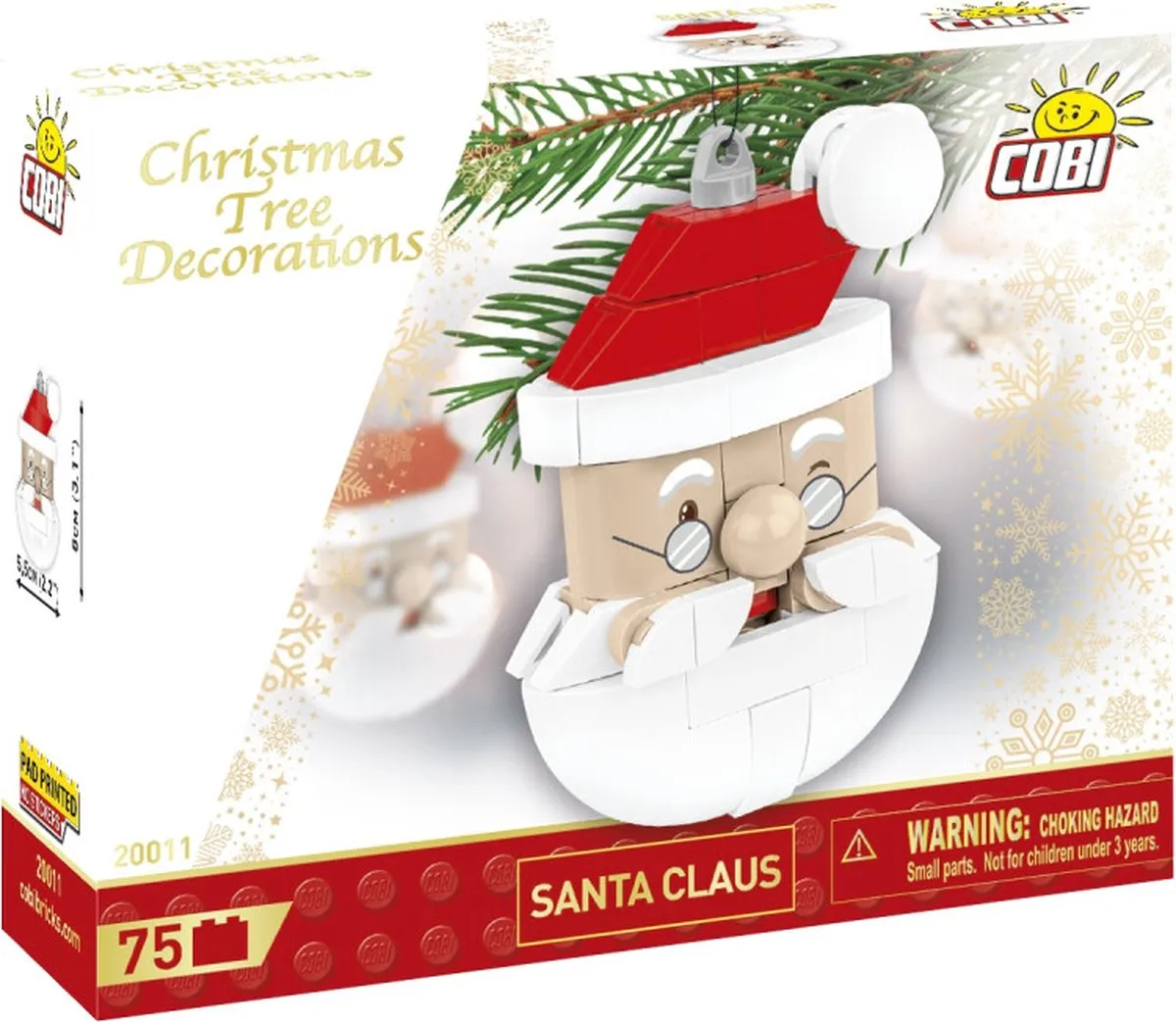Cobi Kerstman Kerstboomdecoratie - 75 Onderdelen - Meerkleurig