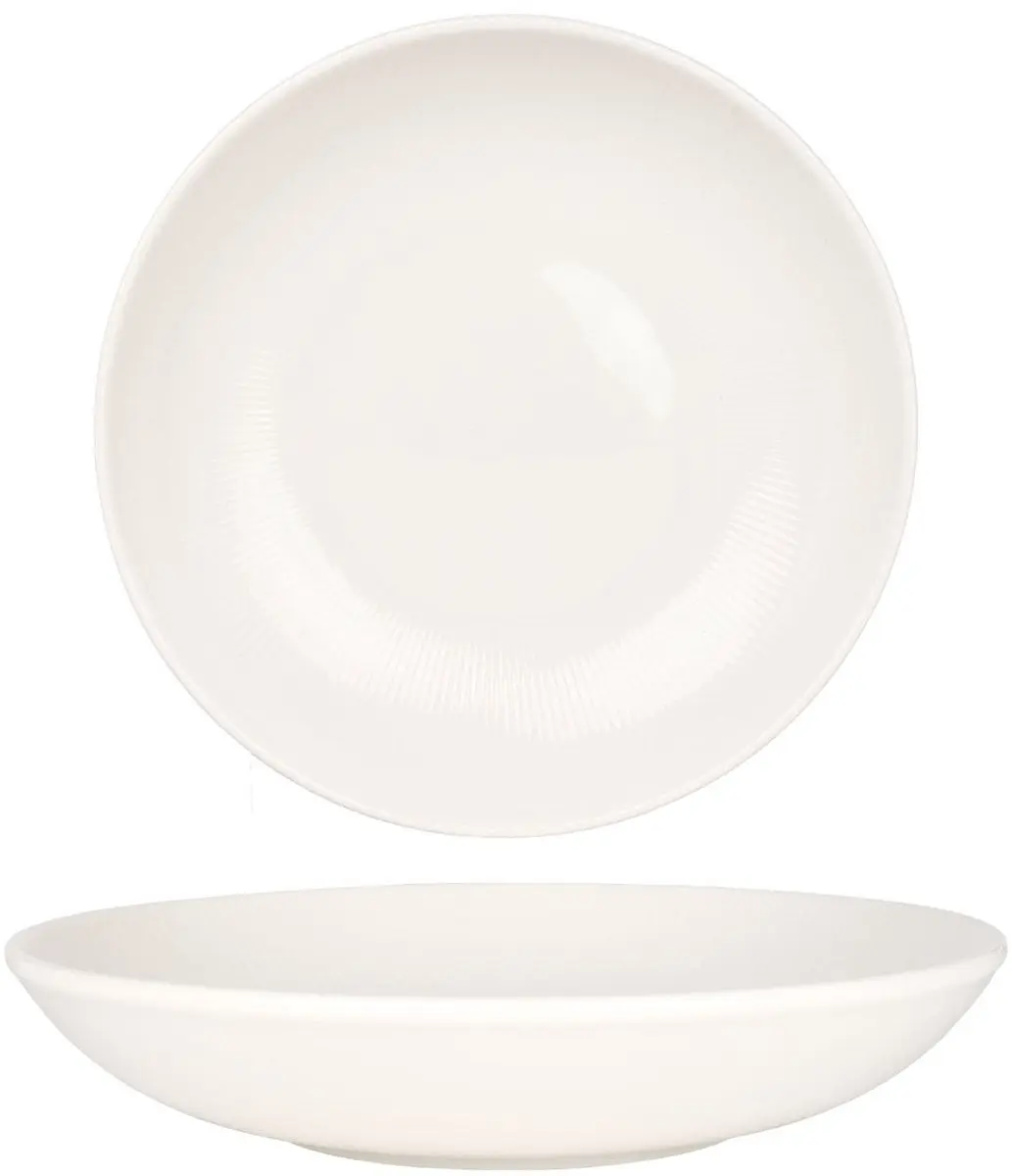Bonna Diepbord Iris White Porselein 23cm