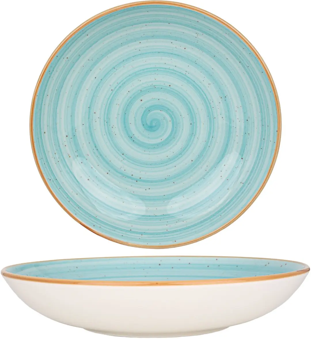 Bonna Diepbord Aqua Porselein 25cm - 6 Stuks