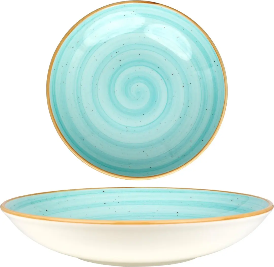 Bonna Diepbord Aqua Porselein 25cm