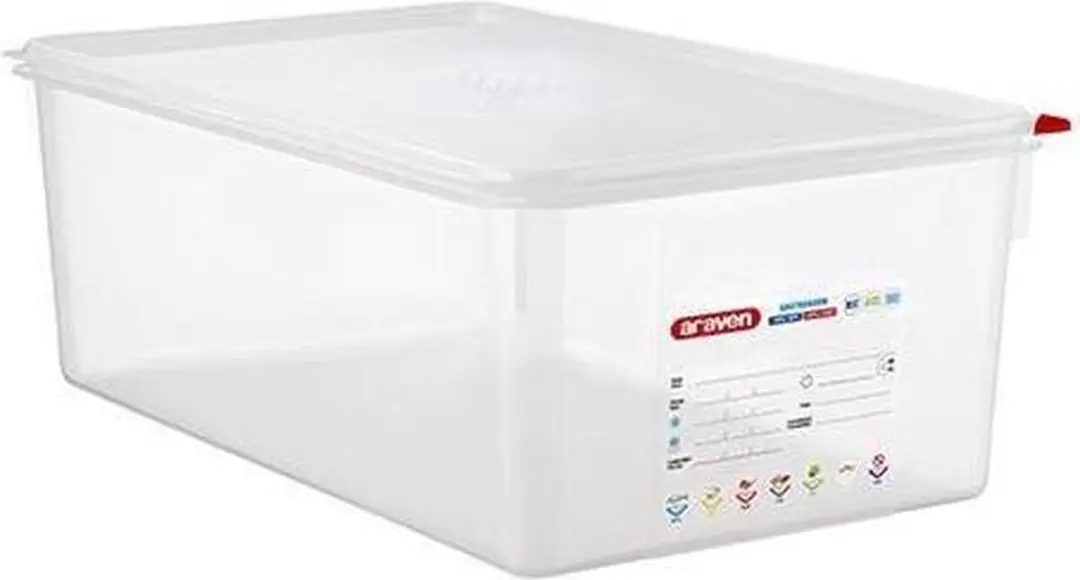 Araven VOEDSELDOOS 1/1 GN 28L - Transparant