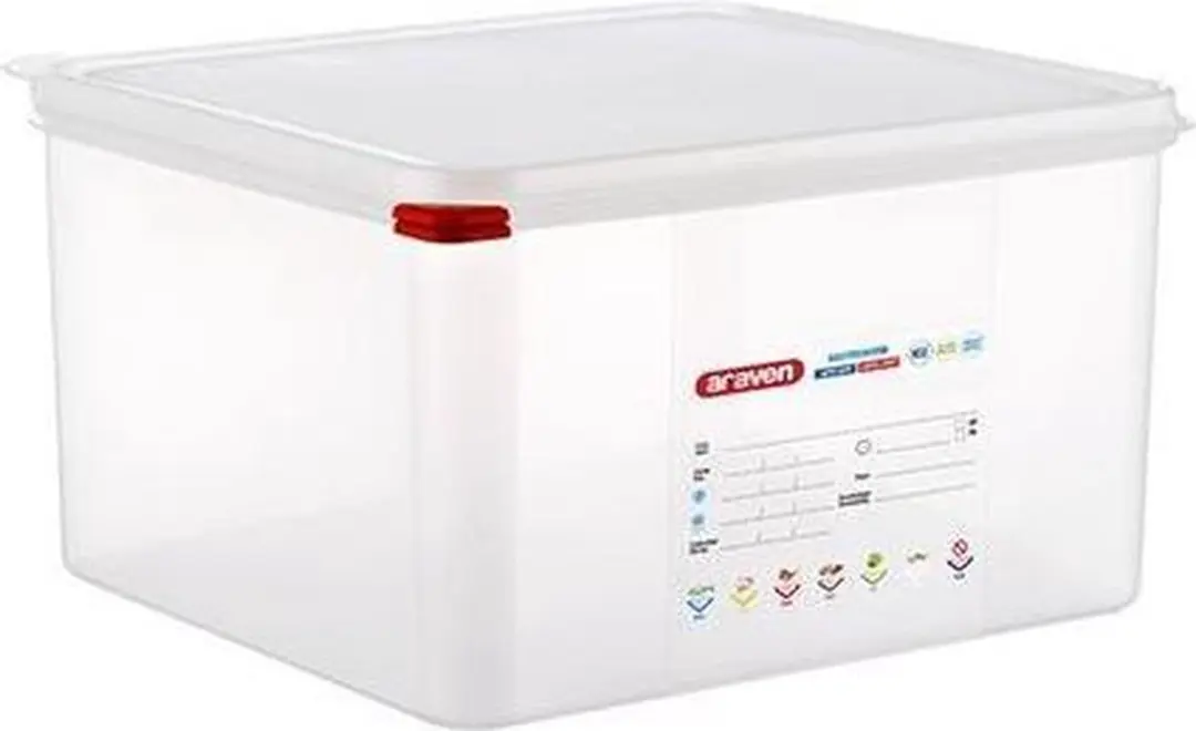 Araven Vershouddoos Herm. GN2-3 19L - 20cm Transparant