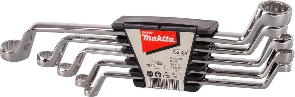 Makita Ringsleutelset 5-delig 8-19mm Metrisch
