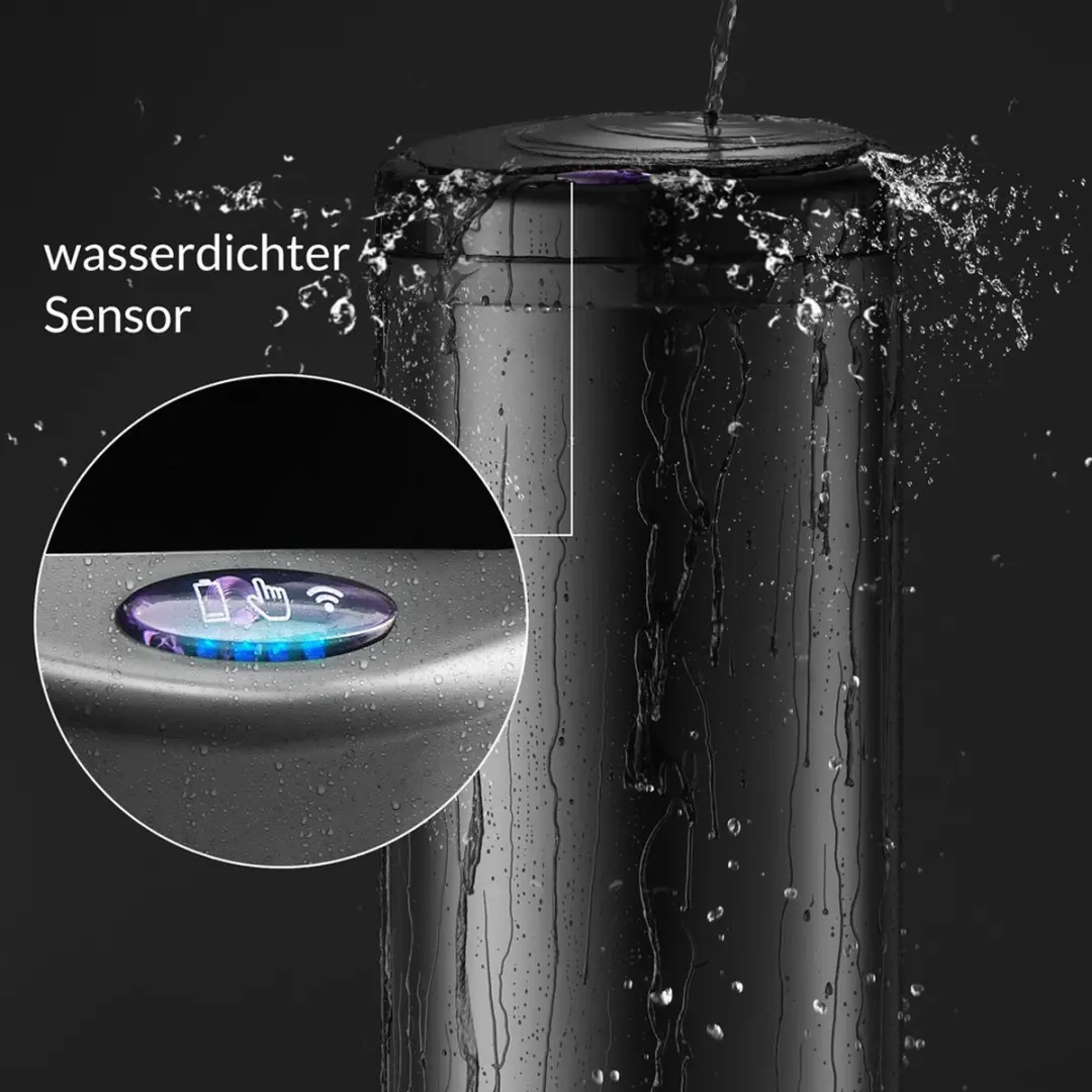 Monzana Automatische Prullenbak 30L - Sensor Zwart