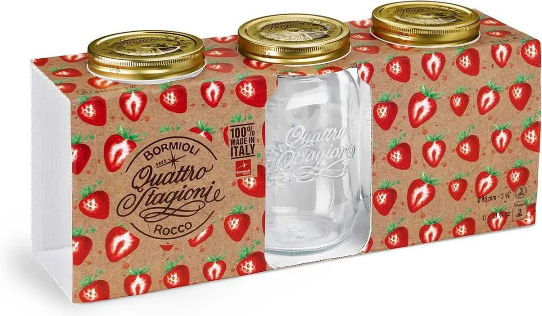 Bormioli Rocco Quattro Stagioni Weckpot - 3 Stuks - 1 Liter