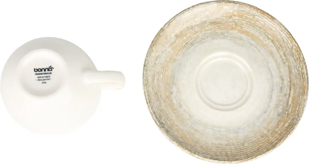 Bonna Patera Theekopjes & Schotels 230cc - 6-delig - Bruin