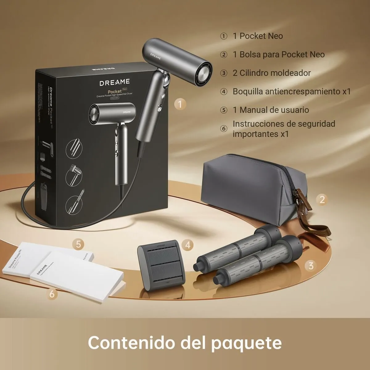 Dreame Pocket Neo Haardroger 1300W - Grijs