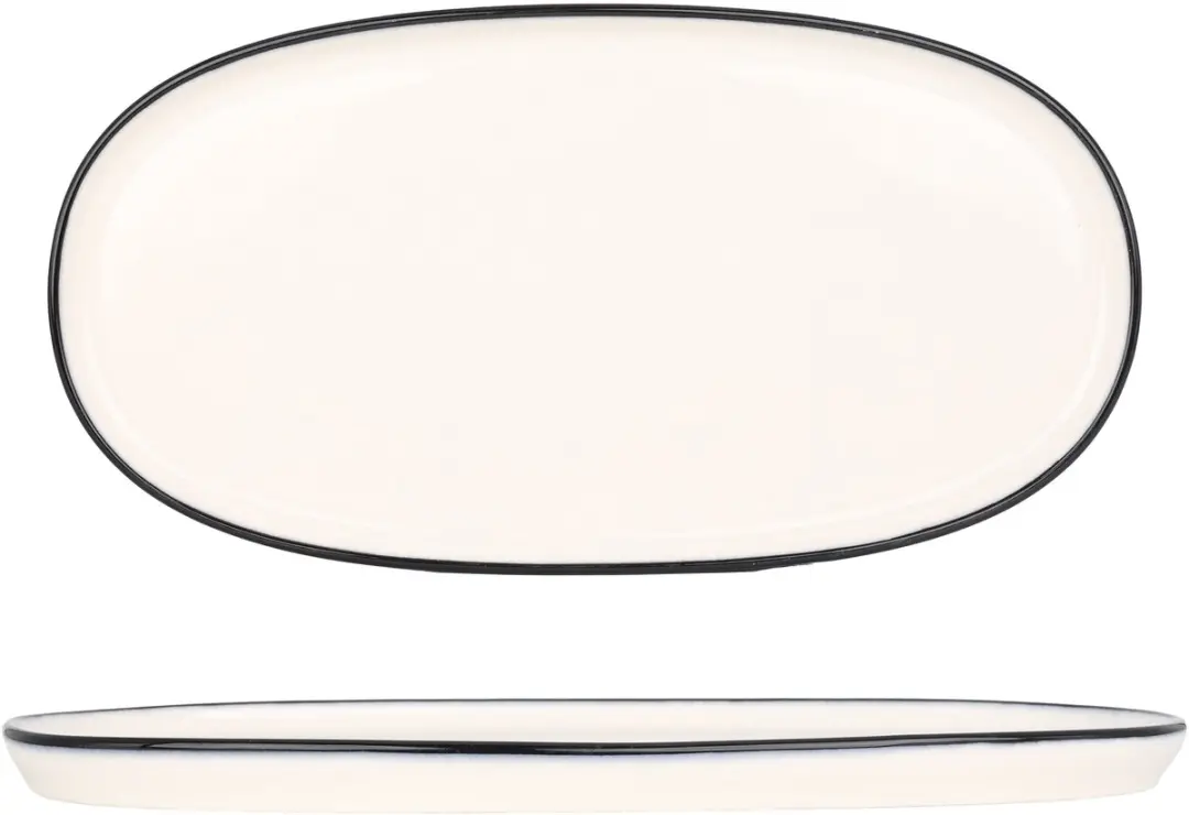 Bonna Linea Black Serveerschalen - 25cm - Multikleur - 2 Stuks